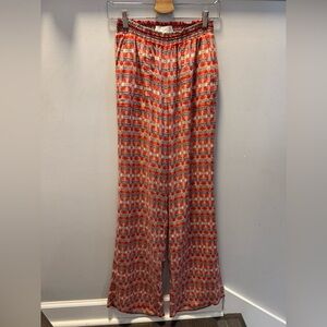 Joie Silk Lightweight Wide Leg Pants with Strech Waistband Size XS Relaxed Fit